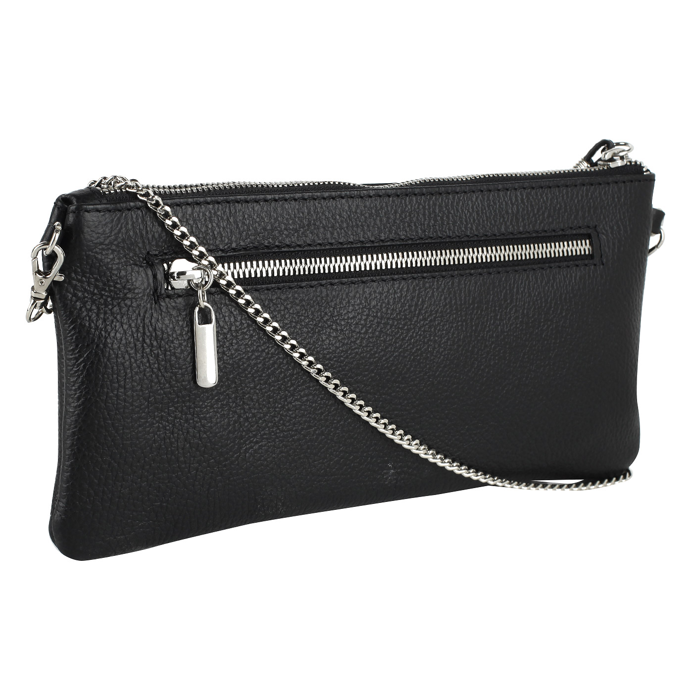 Маленькая кожаная сумка со съемным ремешком в виде цепочки Marina Creazioni 