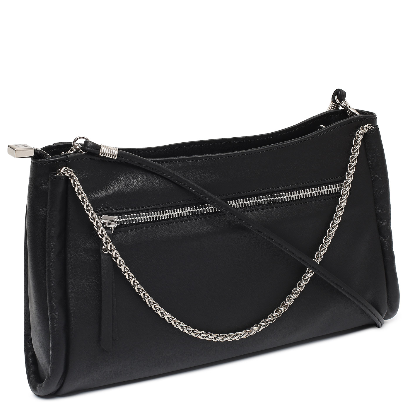 Кожаная сумка с ручками-цепочками Marina Creazioni 