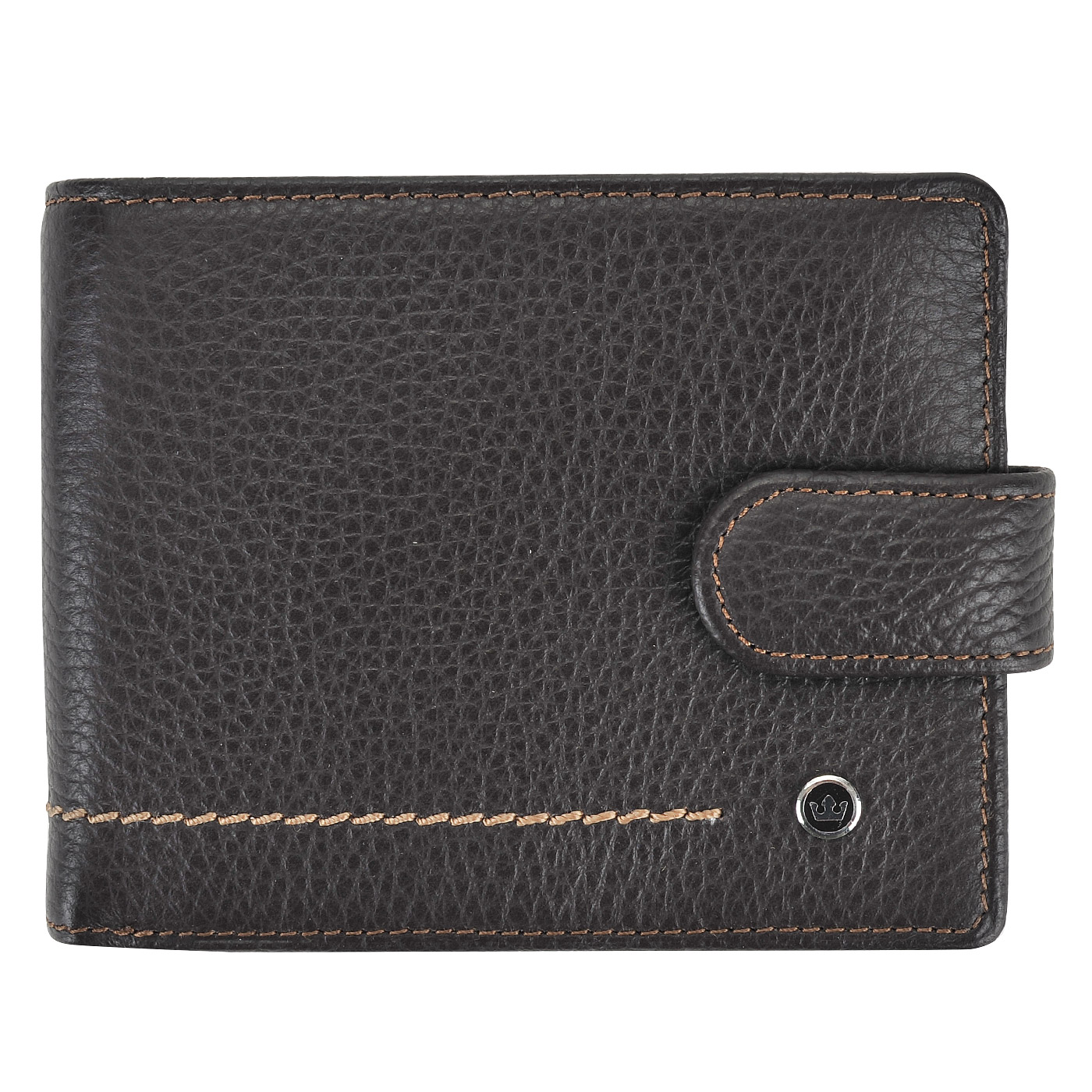 Stevens Мужское портмоне из коричневой зернистой кожи