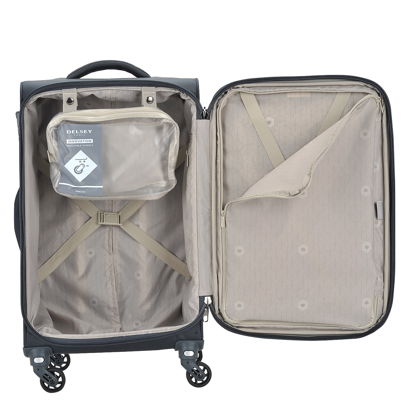 Чемодан маленький S тканевый с кодовым замком Delsey U-Lite Classic 2