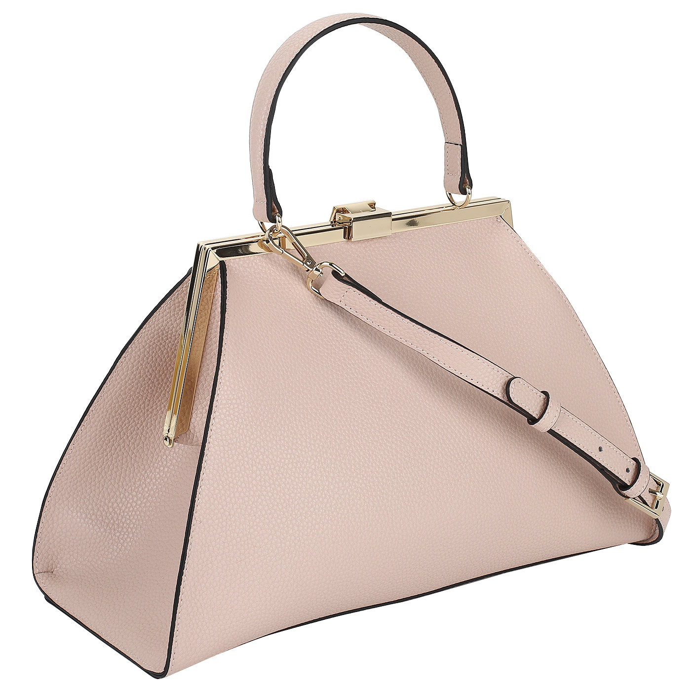 Светло-розовая кожаная сумка Cromia Mina