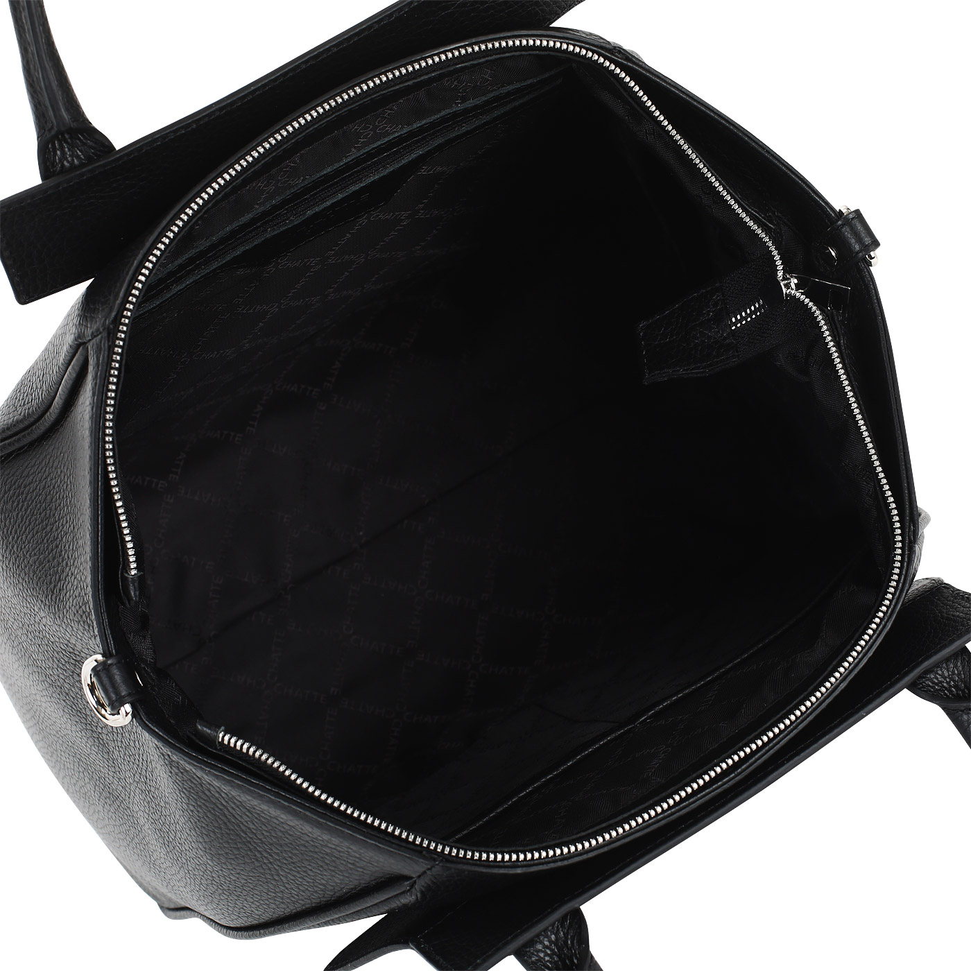 Черная кожаная сумка Chatte 