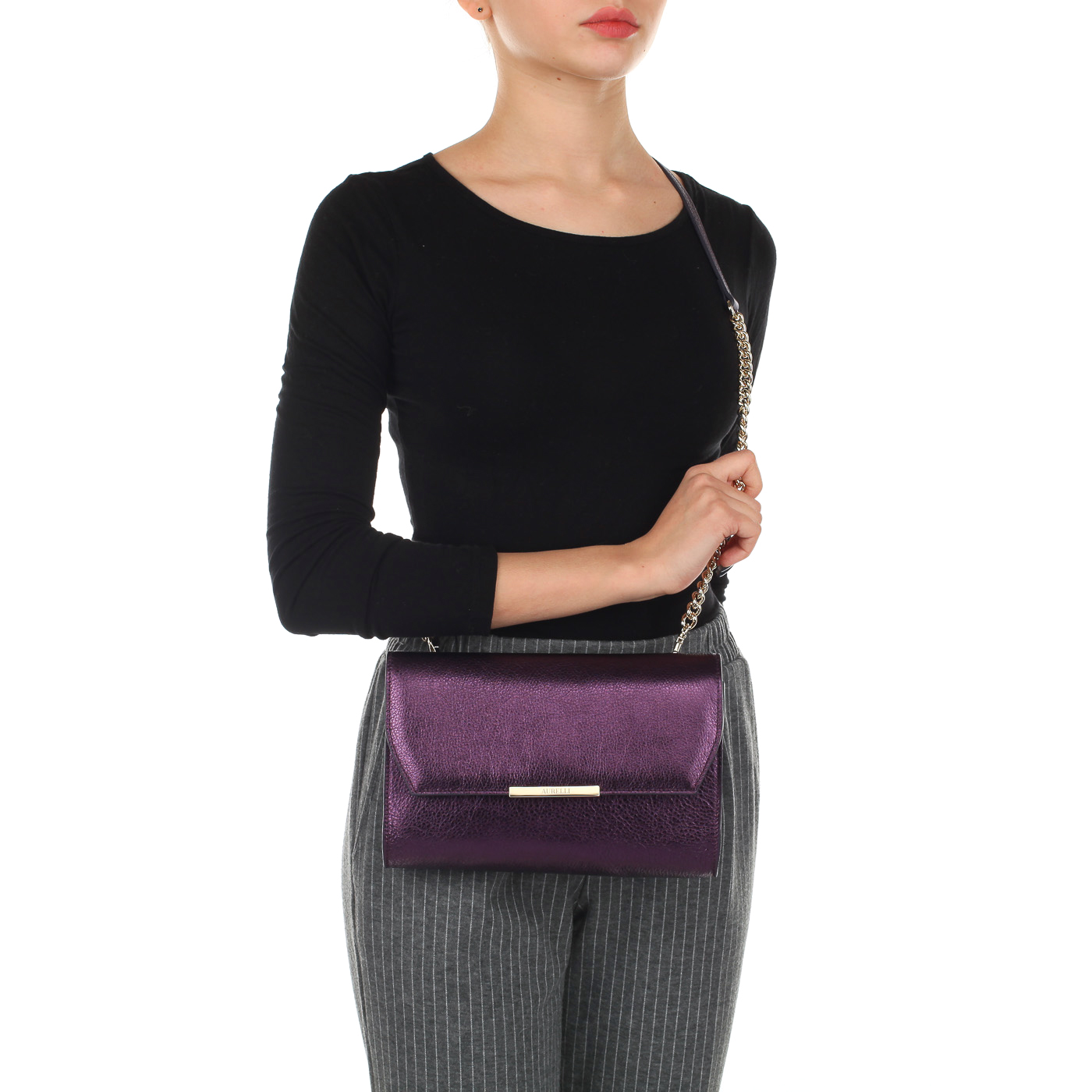 Маленькая кожаная сумка через плечо Aurelli Mini bag