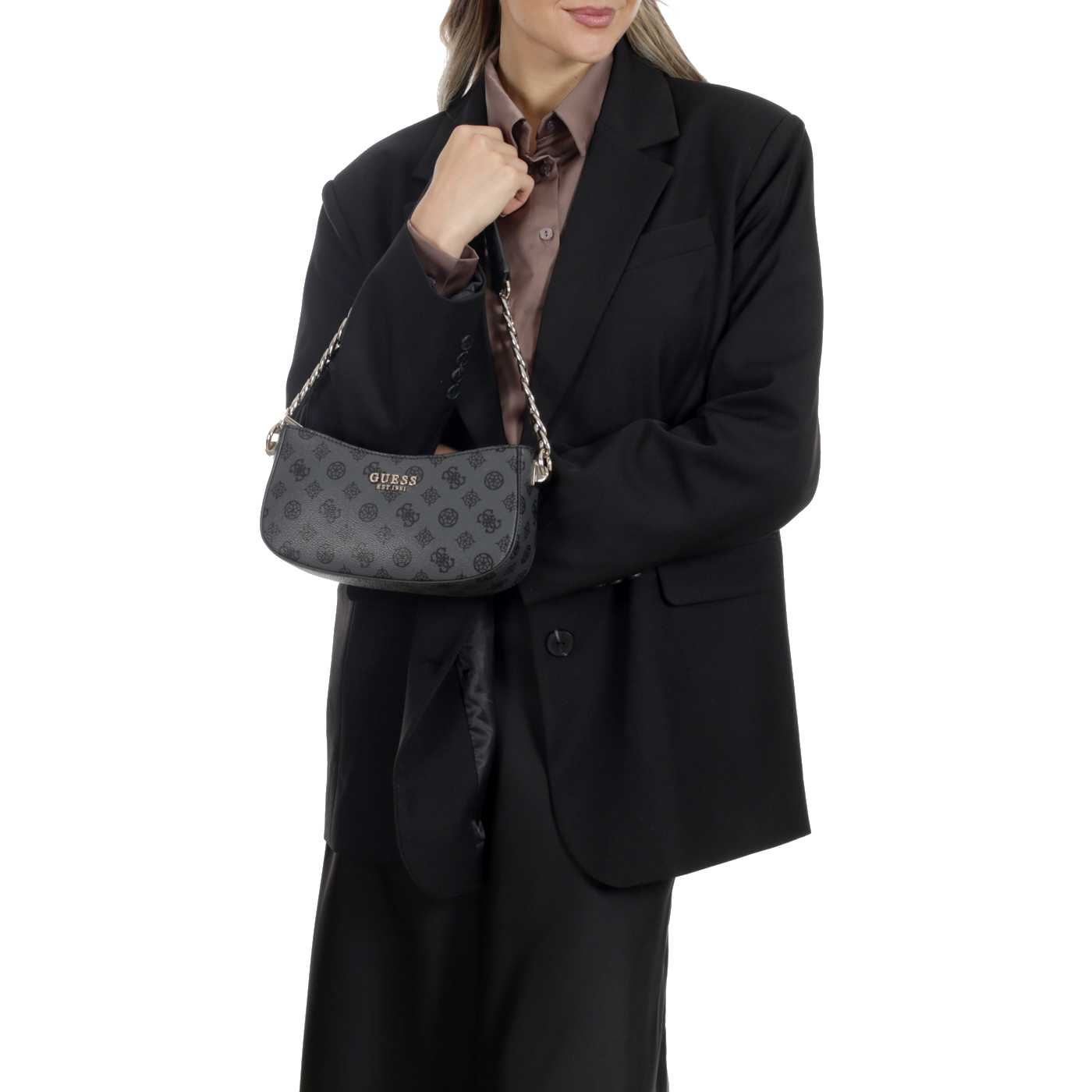 Сумка с ручкой-цепью Guess Evelune