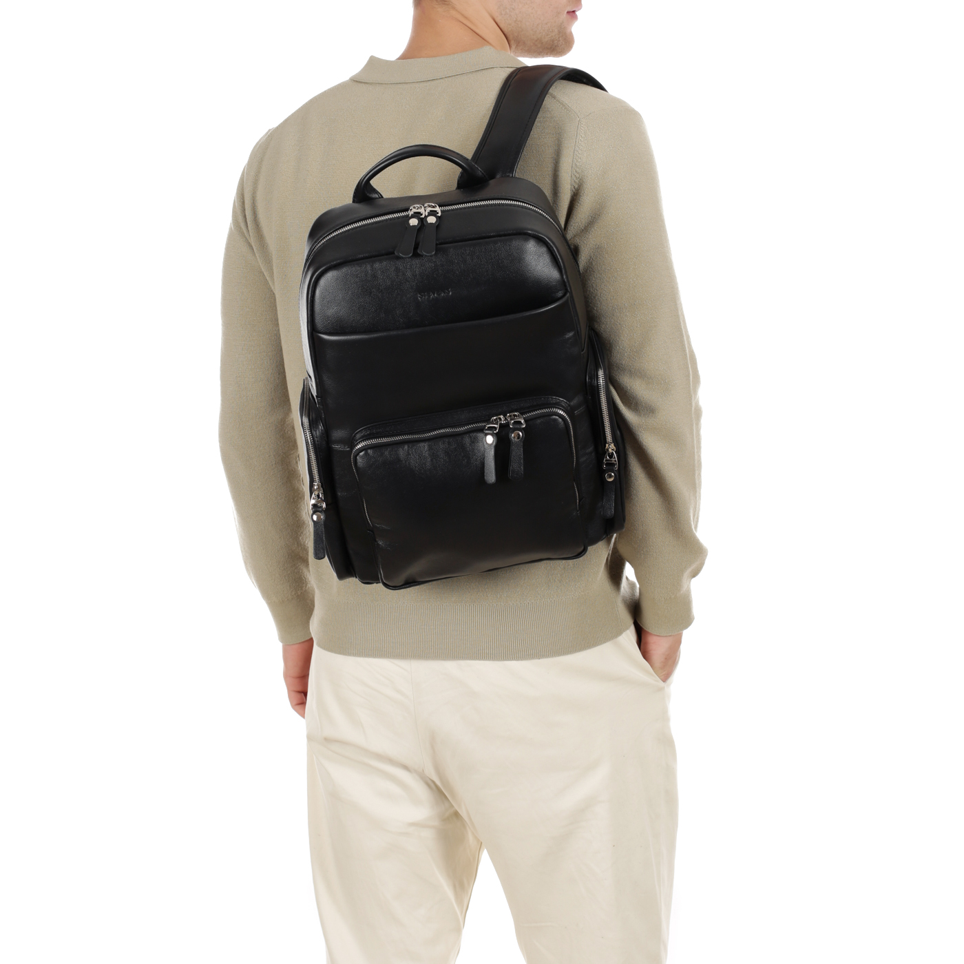 Кожаный рюкзак с USB Stevens 