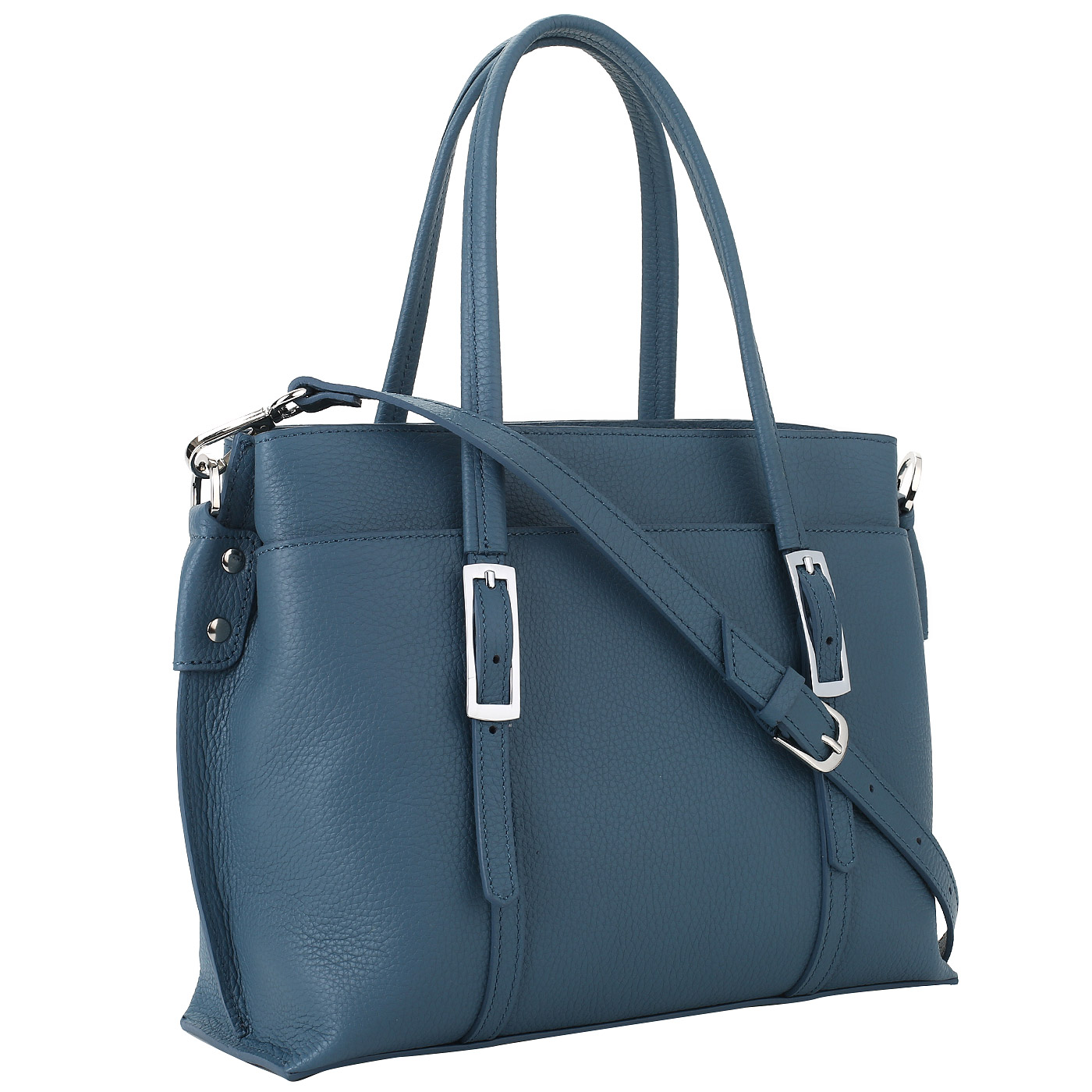 Кожаная сумка с ручками и ремешком Chatte 