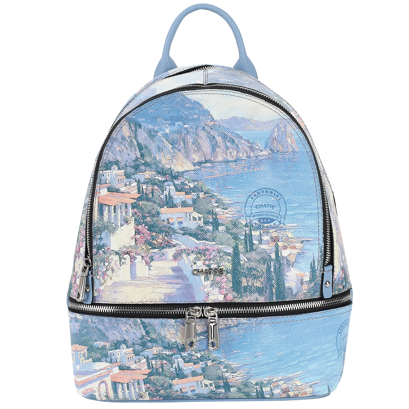 Chatte Сафьяновый рюкзак с принтом