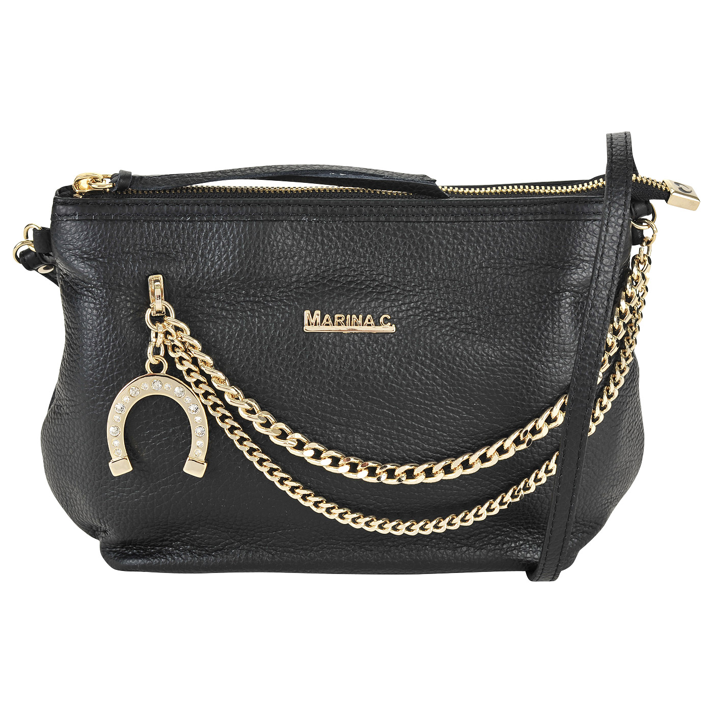Кожаная сумка через плечо Marina Creazioni 