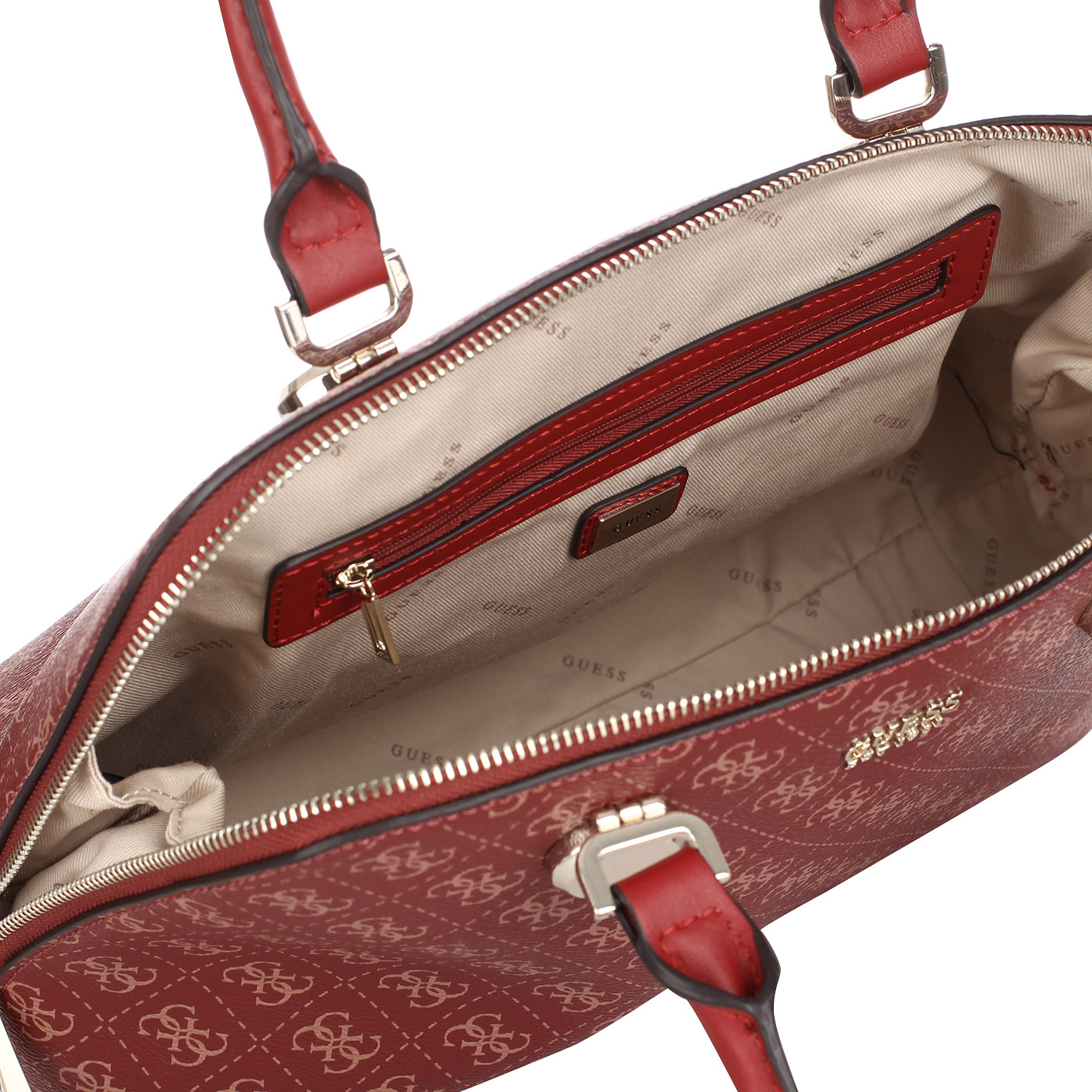 Сумка на двойной молнии Guess Aline Dome Satchel