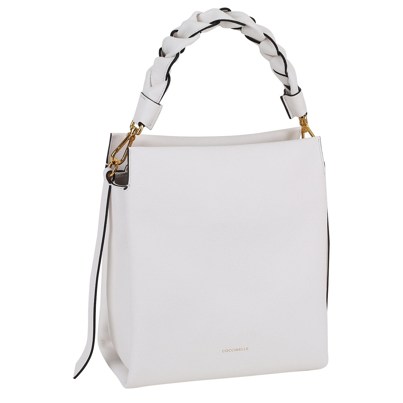 Кожаная сумка с плетеной ручкой Coccinelle Boheme Grana Double