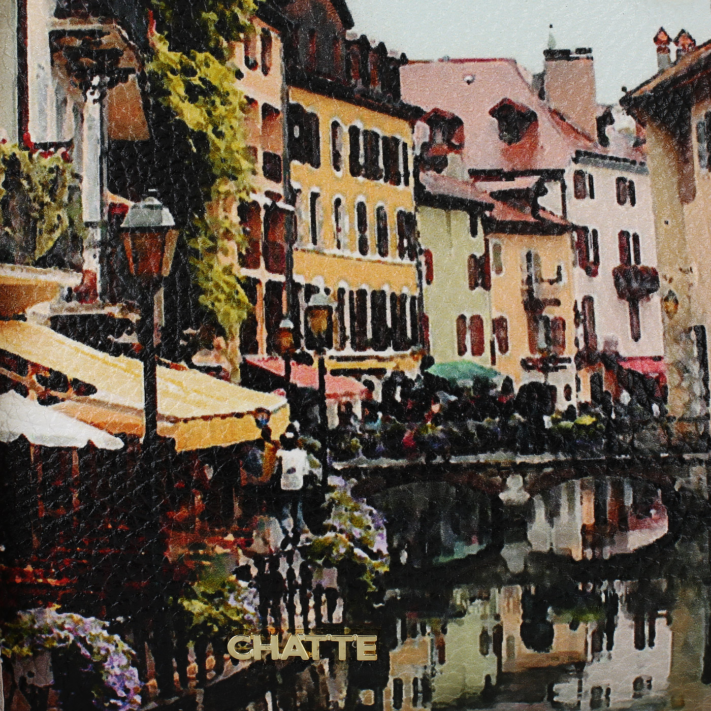 Кожаная сумка с принтом Chatte 