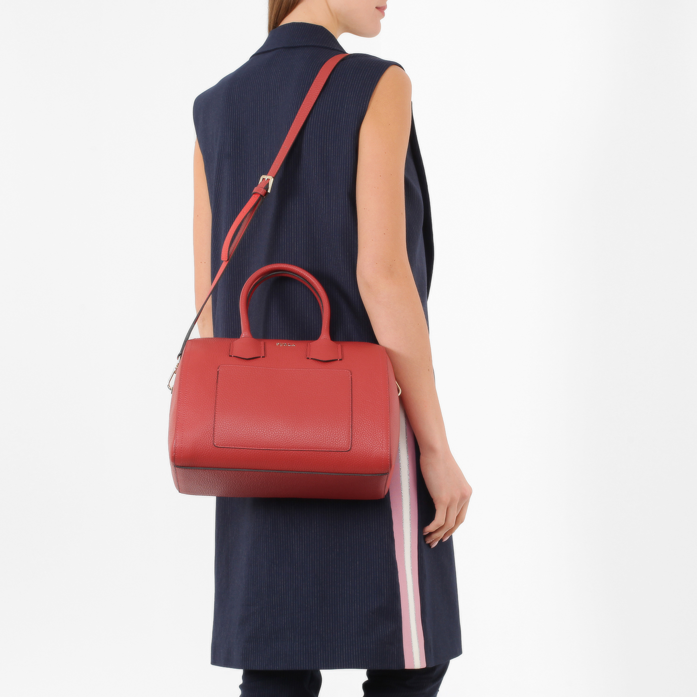 Кожаная сумка на молнии Furla Alba