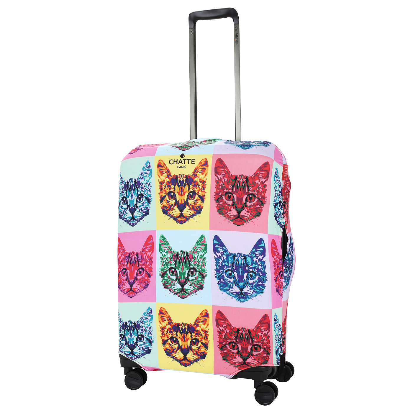 Чехол для компактного чемодана с ярким принтом Chatte Cats
