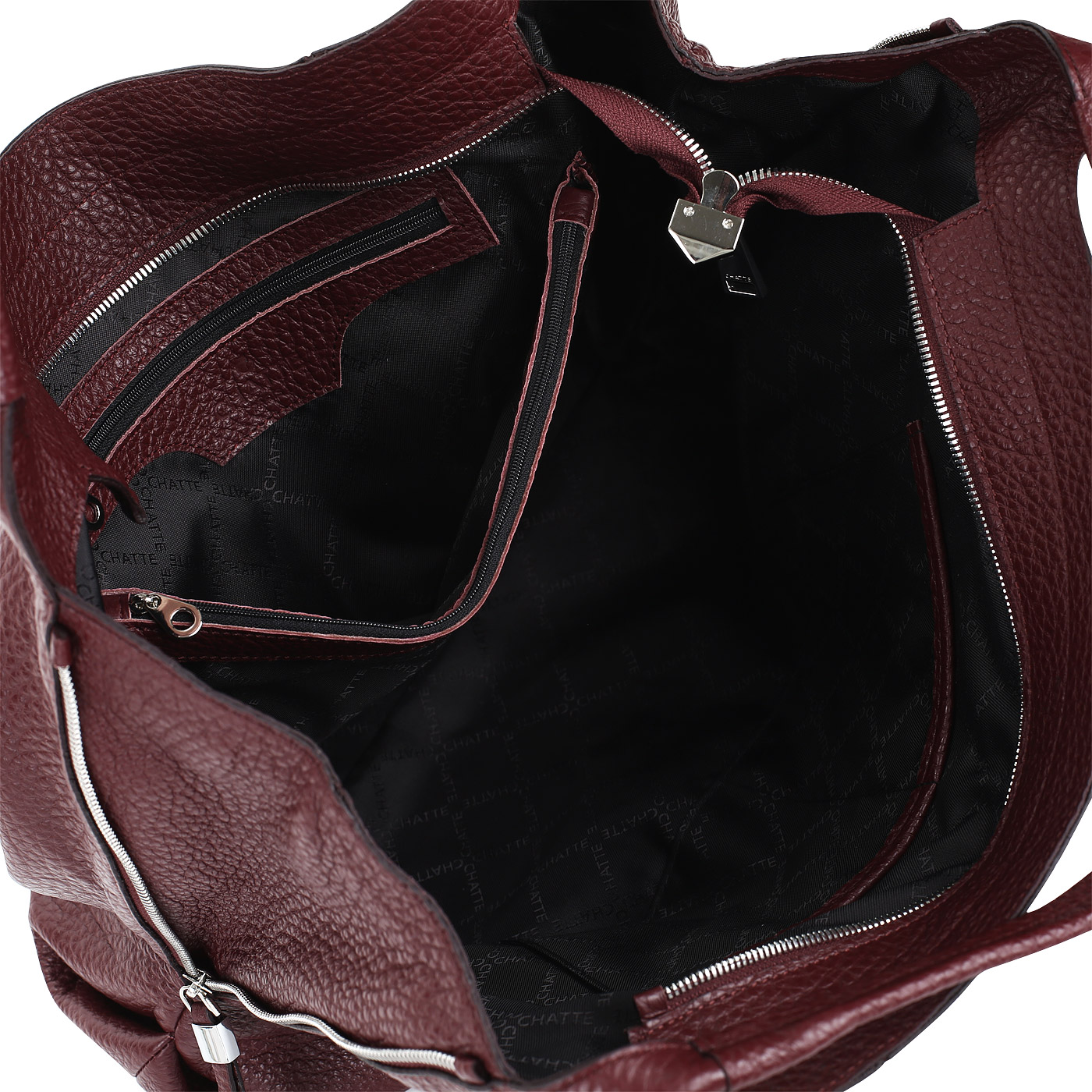 Вместительная кожаная сумка Chatte 