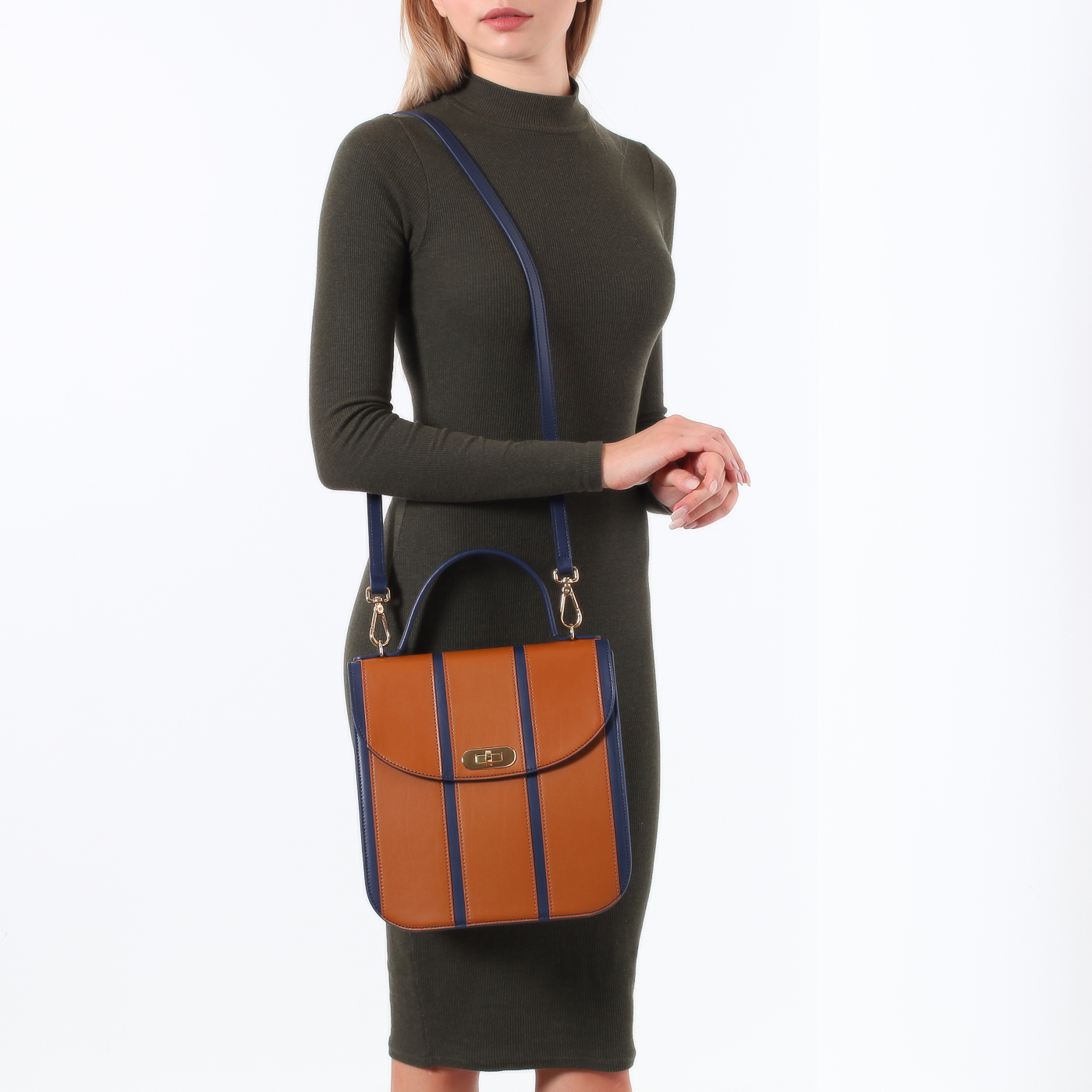 Сумочка на замочке Coccinelle Greez Stripes Patch