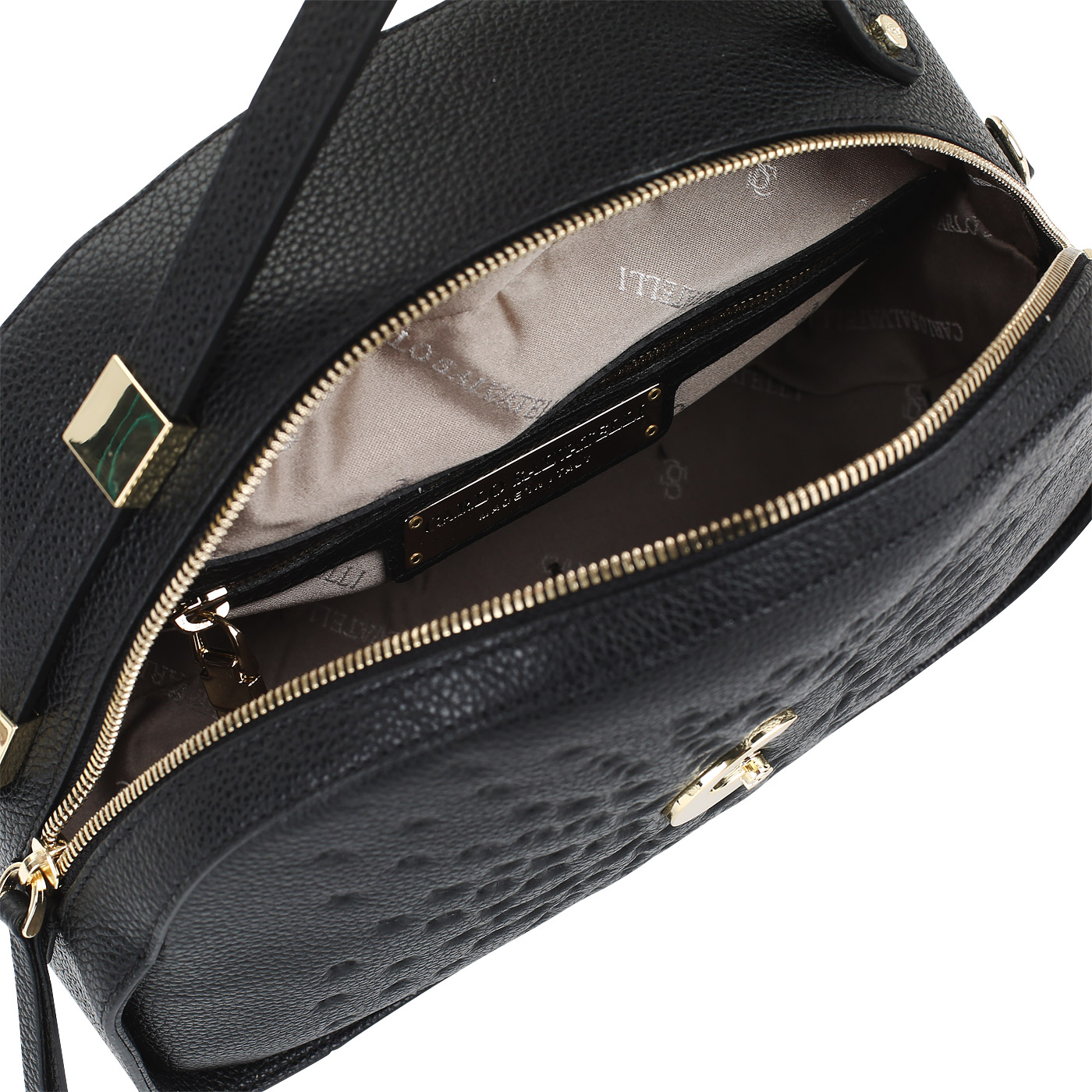 Сумка с тиснением Carlo Salvatelli Gemma