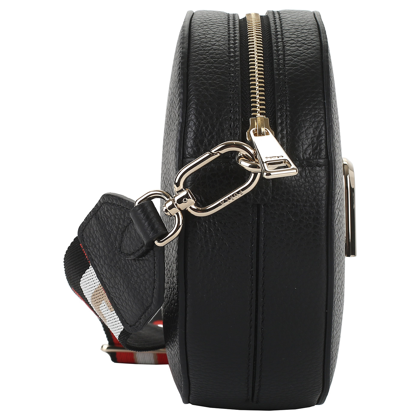 Круглая кожаная сумка Furla Sleek