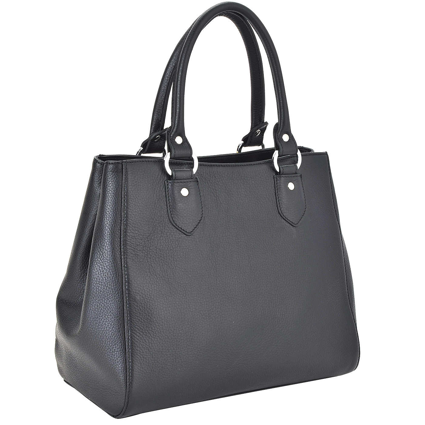 Вместительная кожаная сумка с короткими ручками Chatte 