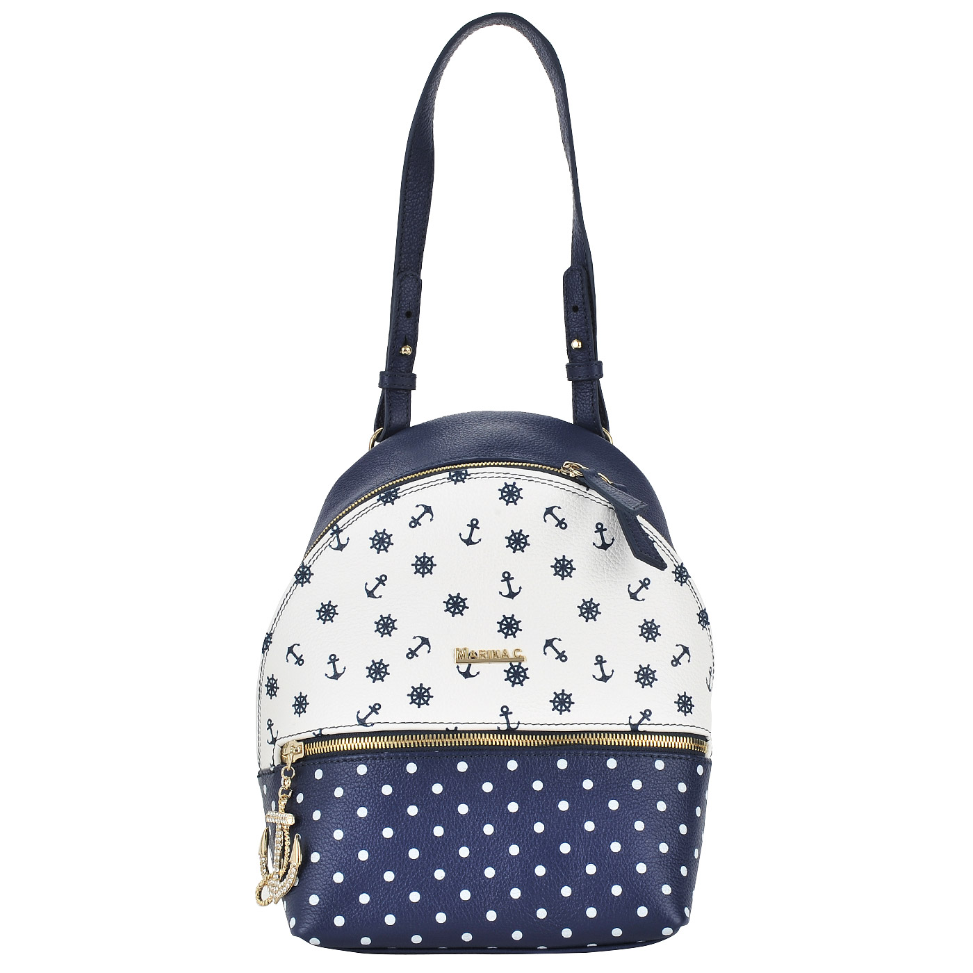 Marina Creazioni Кожаный женский рюкзак в морском стиле