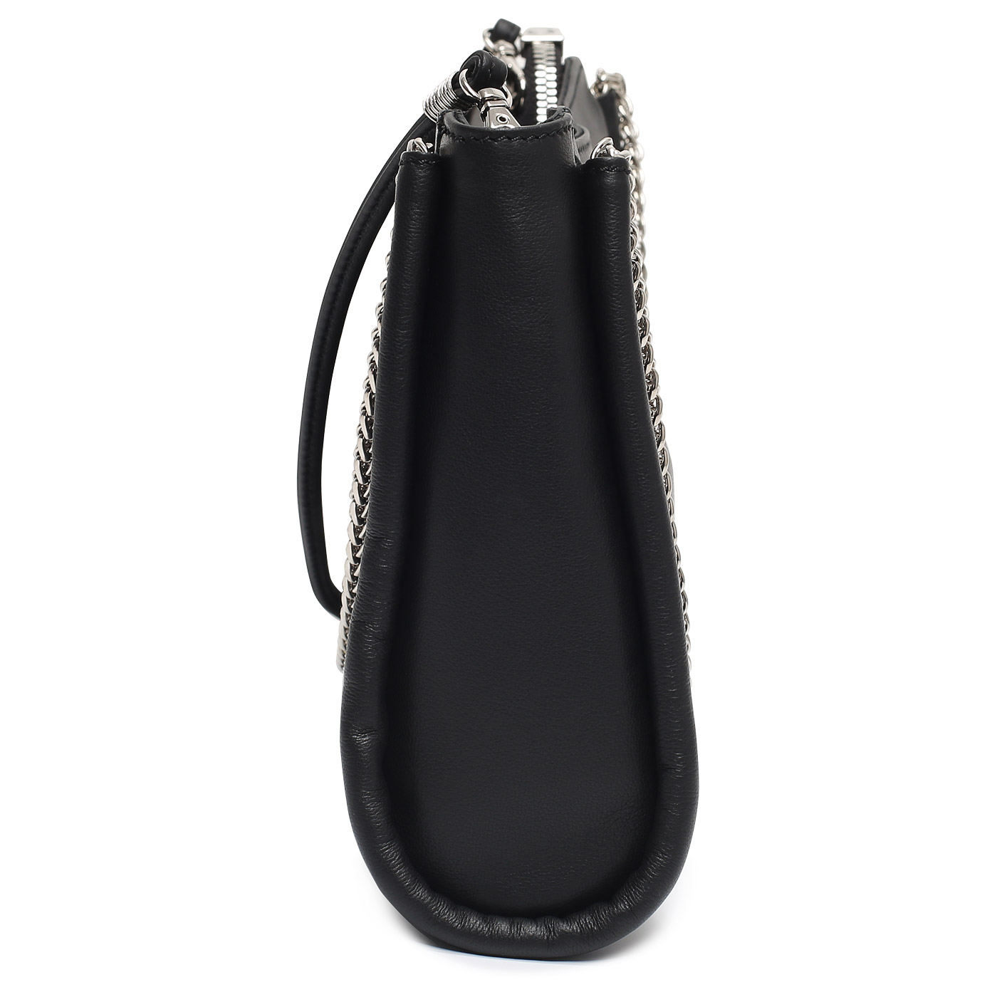 Кожаная сумка с ручками-цепочками Marina Creazioni 