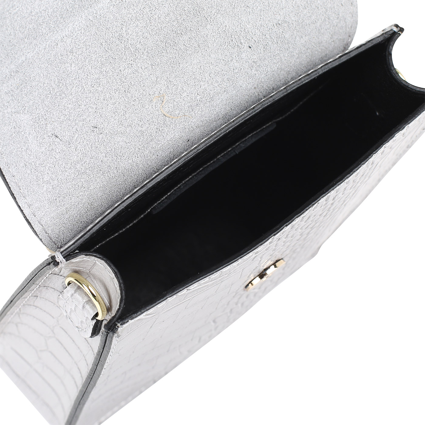 Кожаная сумочка на кнопке Piumelli Layla croco