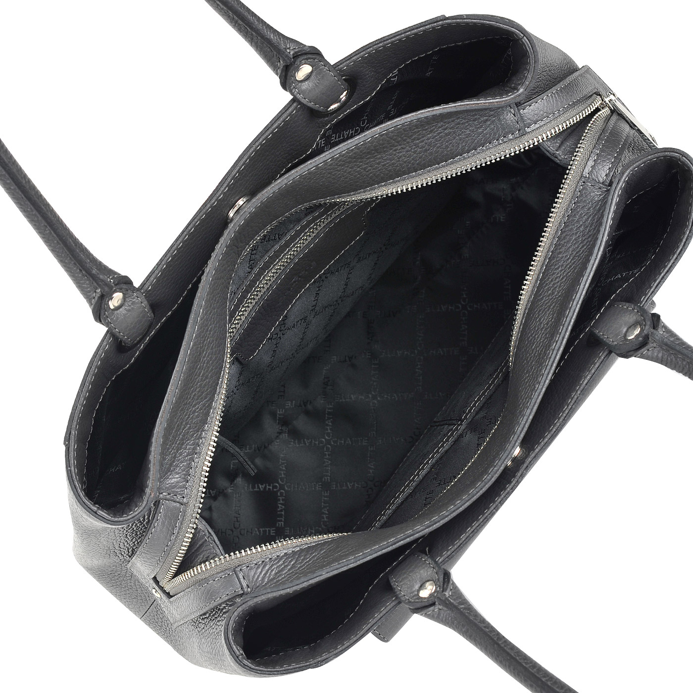 Женская кожаная сумка с длинными ручками Chatte 