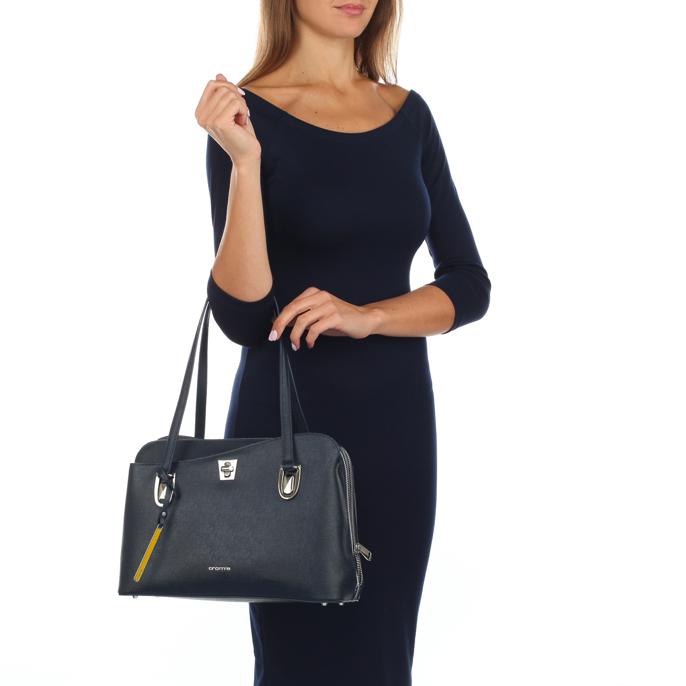 Сафьяновая сумка с четырьмя отделами Cromia Mina