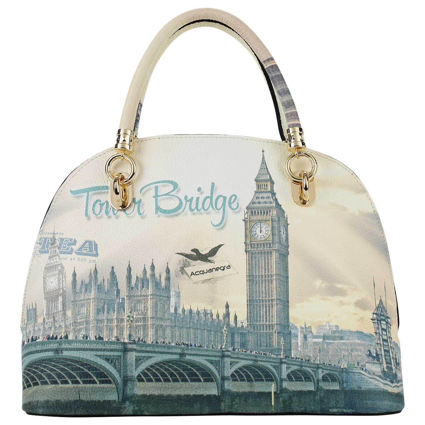 Acquanegra Кожаная сумка с принтом