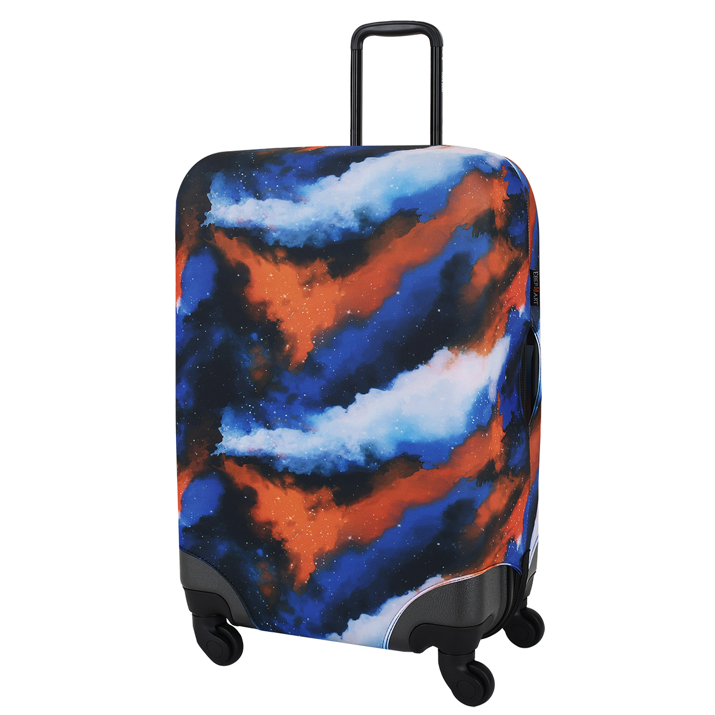 Чехол для чемодана Eberhart Orange, Blue and White Abstract