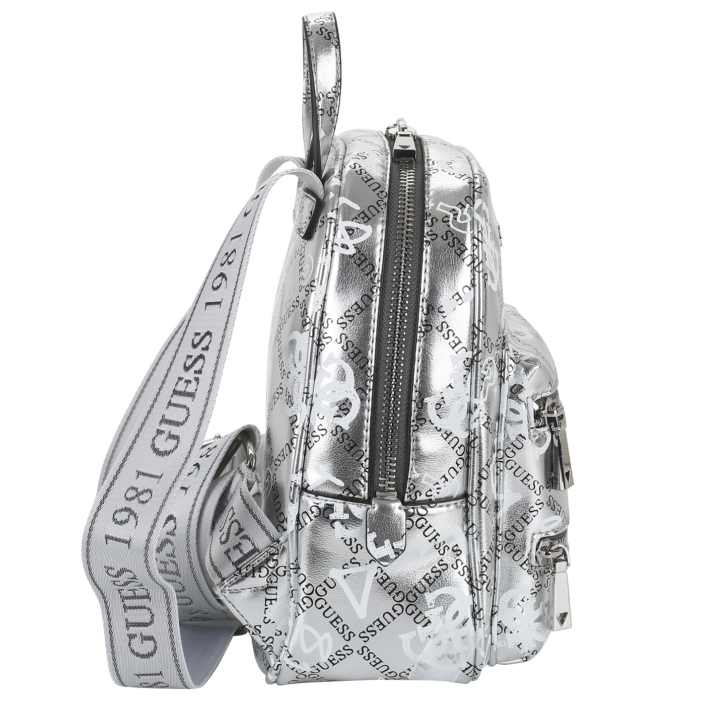 Серебристый рюкзак Guess Caley